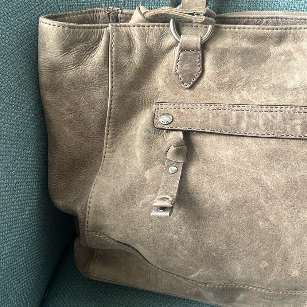 Frye Melissa Tan Leather Tote Handbag - Picture 2 of 9